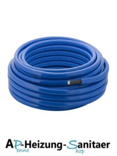 Mepla Systemrohr ML d26 L:25m rund vorgedämmt 6mm blau 603.132.00.1