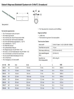 Geberit Mapress Edelstahlrohr Pressfitting-Leitungsrohr Edelst.NI-fre ...