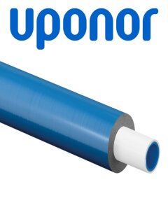 Uponor Uni Pipe PLUS weiß vorgedämmt S10 WLS 035 16x2,0 blue 75m 1062181