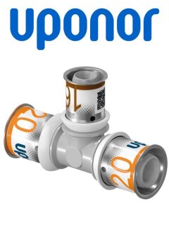 Uponor S-Press PLUS T-Stück reduziert PPSU 16-20-16 1039948