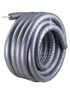 Rohr alpex F50 PROFI 20x2mm vorgedämmt 26 mm rund grau Ring je 25m weiß 83720108
