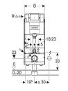 Geberit GIS Element für Wand-WC 114cm mit Omega...