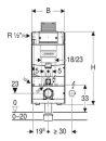 Geberit GIS Element für Wand-WC 100cm mit Omega...