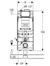 Geberit GIS Element für WWC, 114 cm mit Sigma...