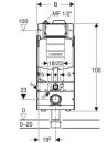 Geberit GIS Element für WWC, 114 cm mit Sigma...