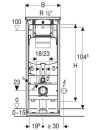 Geberit GIS Element für WWC, 114 cm, mit Sigma   461.303.00.5