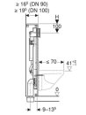 Geberit GIS Element für WWC, 114 cm, mit Sigma   461.311.00.5