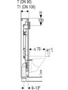 Geberit GIS Element für WWC, 114 cm, mit Sigma   461.315.00.5