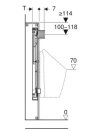 Geberit GIS Element für Urinal, 114 cm,  Universal,...