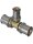 Wavin Mehrschichtverbundrohr M5 Pressfitting Metall T-Stück reduziert 32x16x32