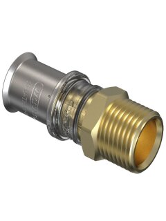 Wavin Mehrschichtverbundrohr M5 Pressfitting Metall Übergang AG 16x3/4"