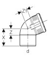 Silent-PP Bogen 67,5 Grad d75