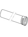 Geberit Silent-PP Rohr mit Muffe d40x2 L:100cm