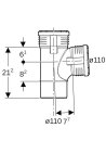 Geberit Silent-PP Bogenabzweigung 87,5Gr d110/110