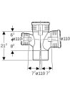 Geberit Silent-PP Bogenabzweigung 87,5Gr zweifach d110/110