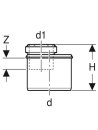 Geberit Silent-PP Reduktion exzentrisch kurz d90/75