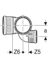 Geberit Silent-PP Schachtbogenabzweig 87,5Gr links d90/75/90