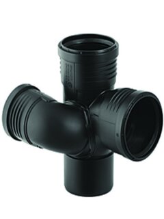 Geberit Silent-PP Schachtbogenabzweig 87,5Gr rechts d110/75/110