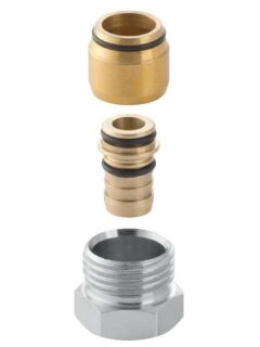 Geberit FlowFit Anschlussverschraubung mit AGMs d16-G1/2