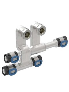 Geberit FlowFit Set Anschluss-T-Stückfür Vorl./Rückl. SiBr d16-15-16