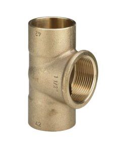T-Stueck Rotguss  54mm x 1 1/2" x  54mm 4130g
