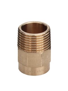 Uebergangs-Nippel Rotguss 15mm x   3/8" AG 4243g