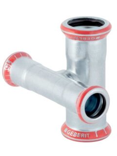 Geberit Mapress C-Stahl Kreuzstück 90Gr abgesetzt d22-28 verzinkt