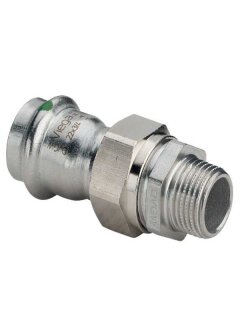 Viega Sanpress Inox-Verschraubung SC flachd. 22xR1/2  Viega 438296