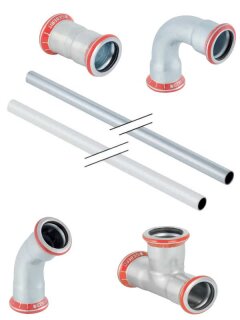 Geberit Mapress C-Stahl Systemrohr und Formteile